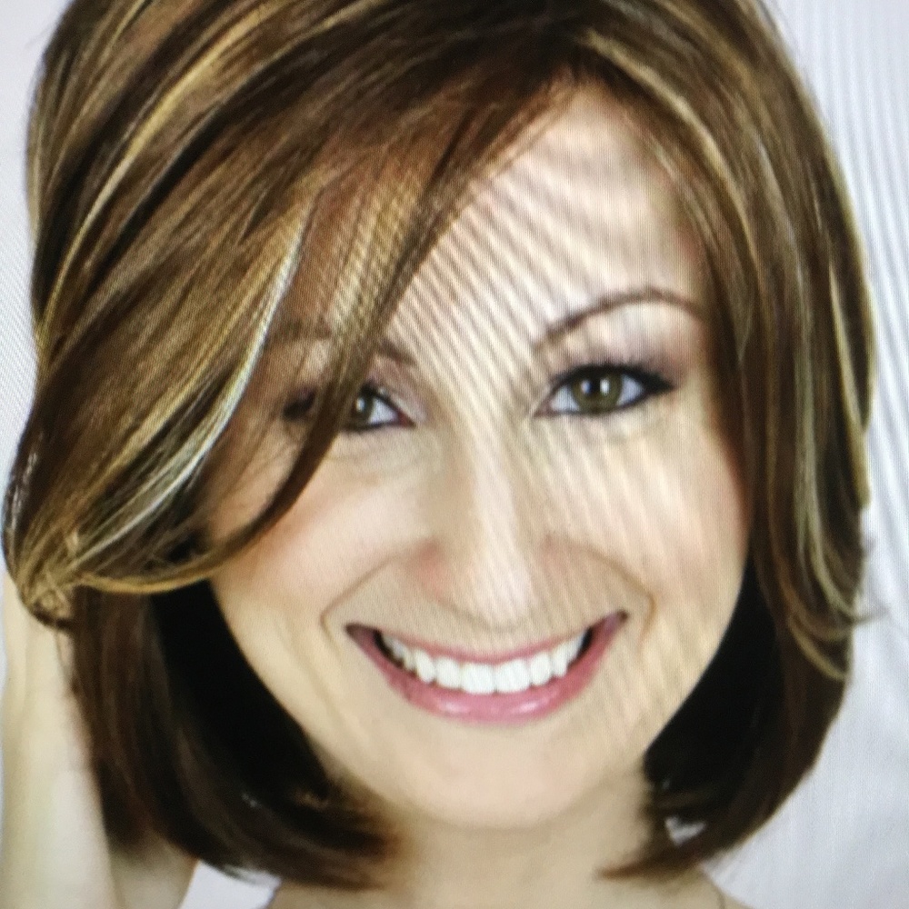 Godiva's Secret wig "Alana", white, no bangs unless you want to cut some.